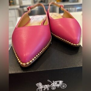 Coach sling back flats